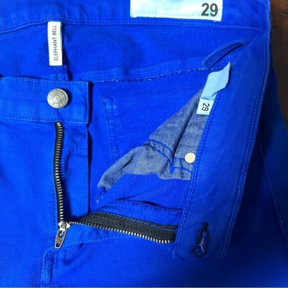 RAG & BONE Designer Denim Elephant Bell Jeans Cobalt Mid Rise Flare Size 29 - Picture 10 of 12